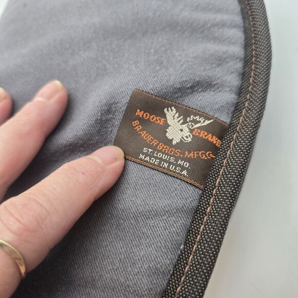 Vintage Brauer Bros. Moose Brand Soft Handgun Case Zip Up Gray PistolzSOLD ON EB - Picture 3 of 7